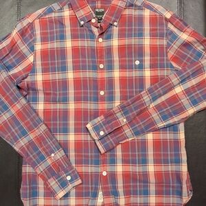 Todd Snyder Red and Blue Plaid Button-Down Shirt Sz M